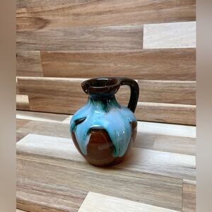 Mid-Century Drip Glaze Bud Vase